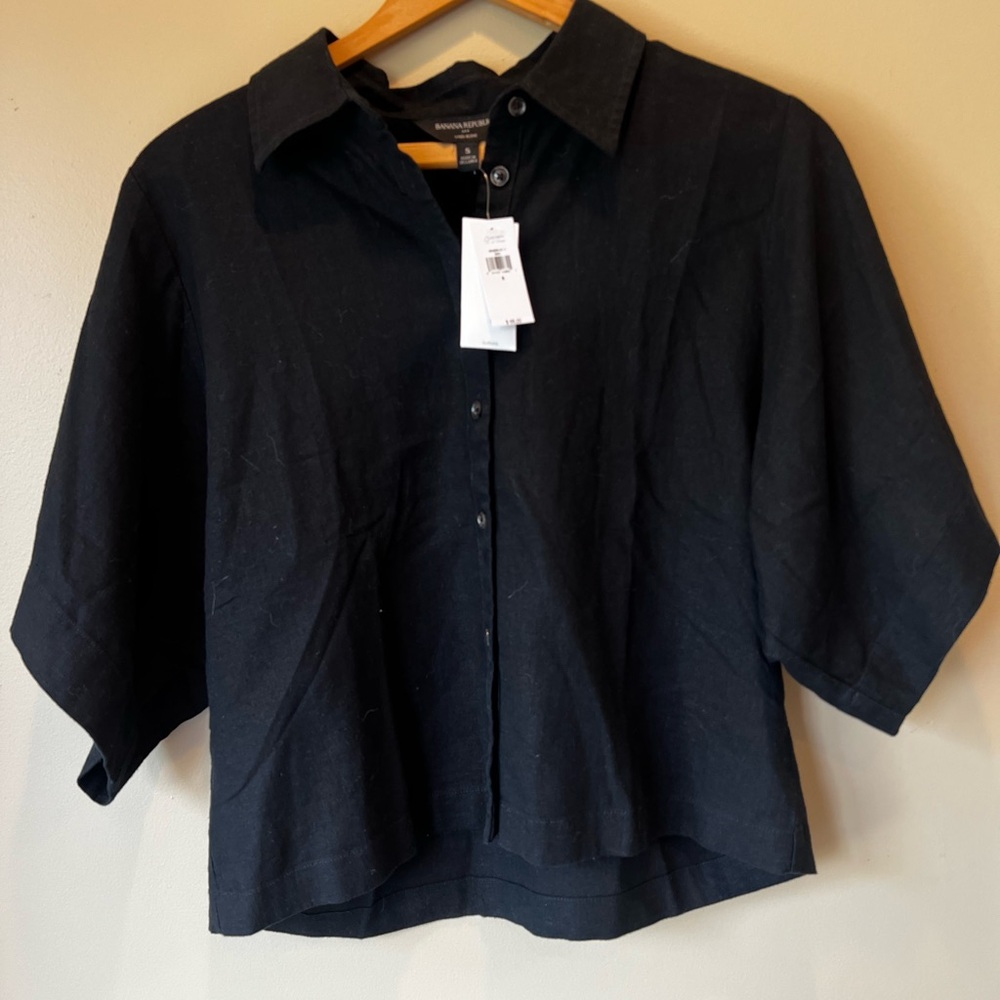 Banana Republic Linen Blouse, NWT, Womens S